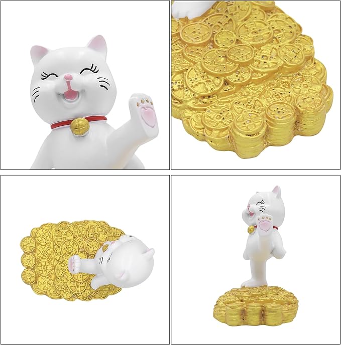 Cute Cat Phone Holder Desk Ornament Kawaii Phone Stand Universal Desk Phone Stand for All Mobile Smartphones Tablets