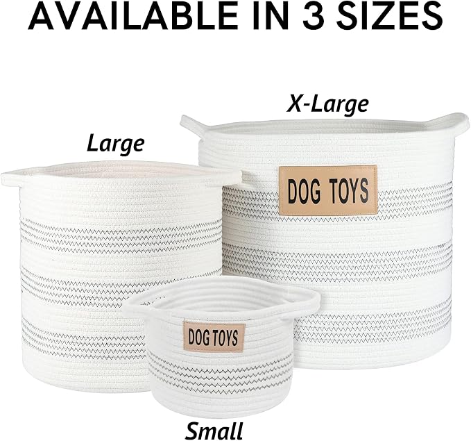 Midlee Dog Toy Rope Cotton Basket (X-Large)