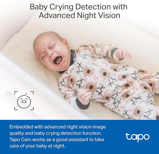 Tapo 1080P Indoor Security Camera, Baby Monitor, Dog Camera, C100(4-Pack)