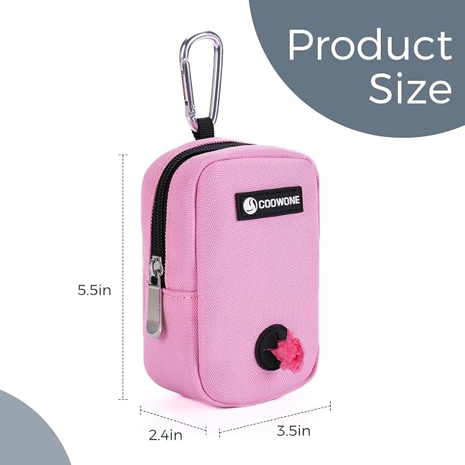 Dog Treat Pouch with Clip, Treat Pouches for Pet Training, Small Dog Treat Container Treat Bag for Leash, Waterproof Dog Treat Bag, Hands-free Training Pouch