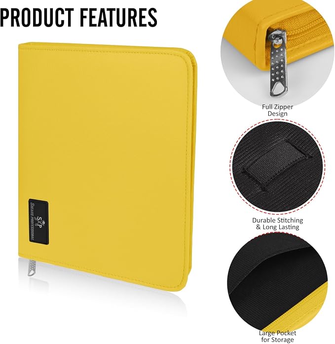 Leather Shear Cases for Hairstylist Holds 10 Grooming or Beauty Shears, Shear Holder (YELLOW)