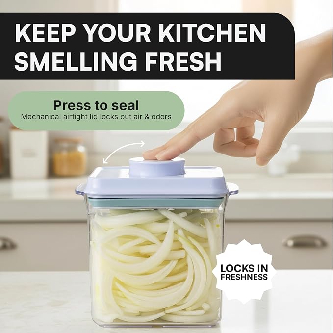 Bop Top Airtight Food Storage Containers | Pop-Top Lid | 7 Cups / 57 Oz | kitchen canister set, for flour, sugar, snacks, pasta, baking