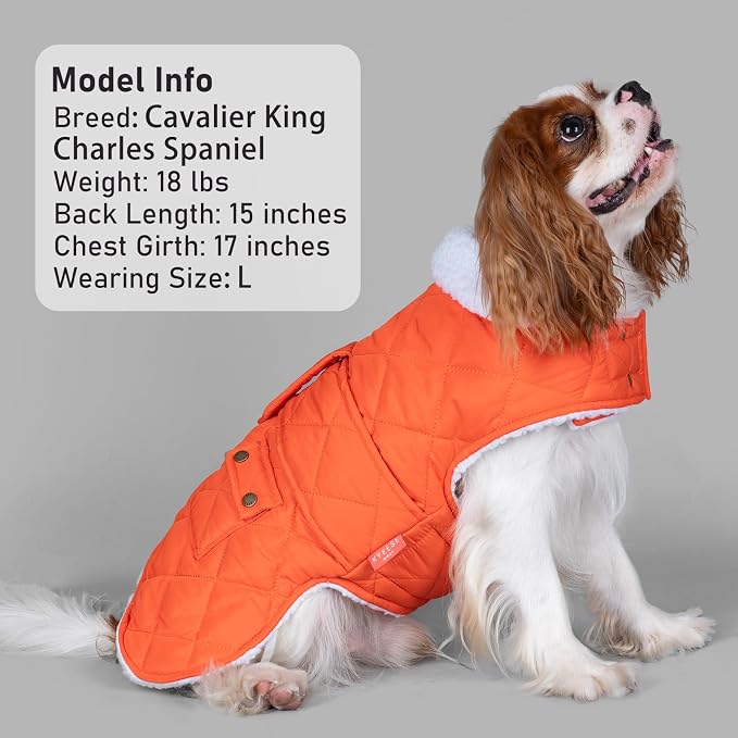 KYEESE Waterproof & Windproof Dog Coat for Large Dogs Puffer Jacket