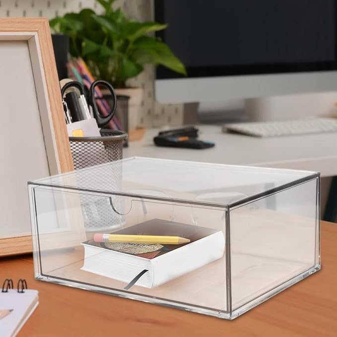 Portable Desktop Drawer Organizer Box with Pet Material, Simple Appearance, Organizes Items and Keeps Tidy for Office and Bathroom Use