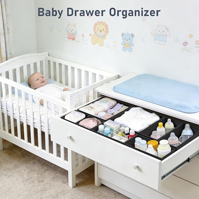 DIMJ Drawer Organizer Clothes 30 Pack - Foldable Baby Organizers and Storage Dresser Organizer for Bedroom, Closet Nursery Organization Dresser Dividers for underwear, Sock, Bra, Belt, Tie