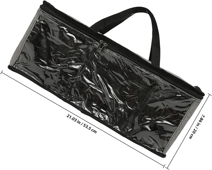 Large Capacity Baseball Cap Storage Bag with Portable Handles and Two-way Zippers, Oxford Cloth and Pvc Hat Organizer