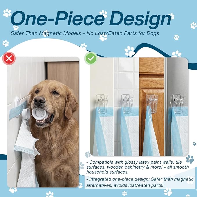 Dog Pee Pad Wall Holder Clips for Potty Training, Pee Pad Holder with Walls | 15 Pcs, Male Dog Leg Lifter, Protect Wall & Floor, Indoor, Strong Adhesive, Compatible with Many Sizes of Pee Pads