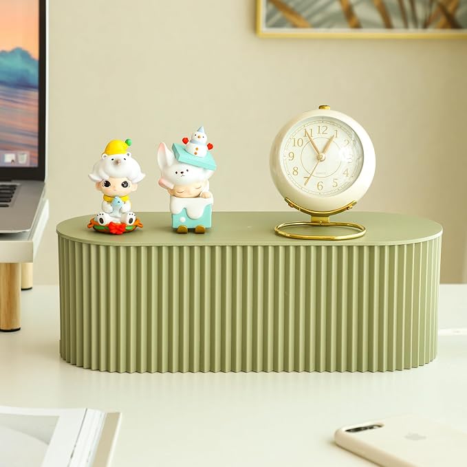 FABROK Cable Management Box, Power Strip Holder, Large, Green | Desk Cord Organizer, Charger Storage Basket, Surge Protector Cover, Floor TV Computer Wires Hider, For Home, Office