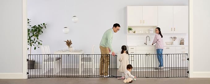 Regalo Safety 24"-192" Metal 2-in-1 Super Wide Baby Gate & Play Yard