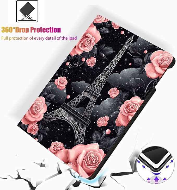 for Samsung Galaxy Tab S6 Lite 10.4" 2020/2022/2024 (SM-P620/P625/P613/P619/P615/P610) Tablet Case,Auto Wake/Sleep,Adjustable Stand Protective Cover - Galaxy Cat