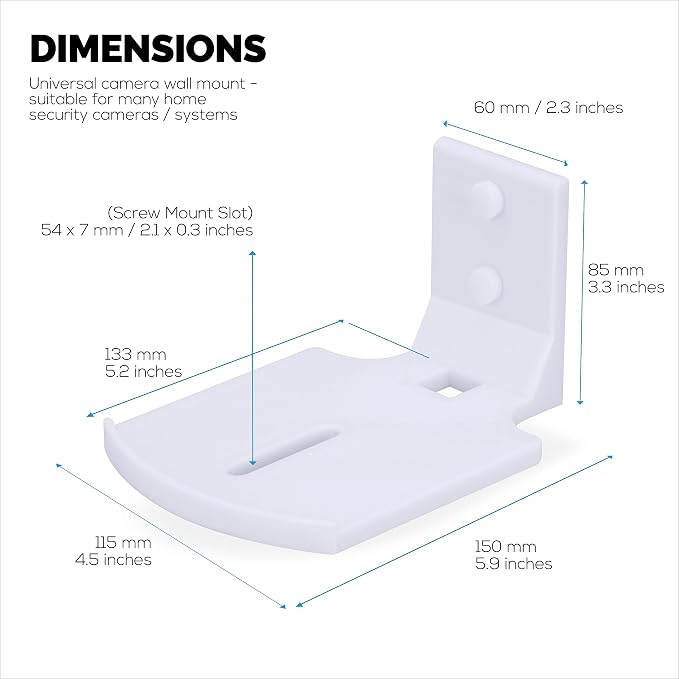 Screwless Wall Mount Small Shelf for Baby Monitors, Security Cameras, Speakers, Decor, Plants & More, Strong VHB Adhesive with Screw in Option, Easy to Install, No Mess Shelves by Brainwavz