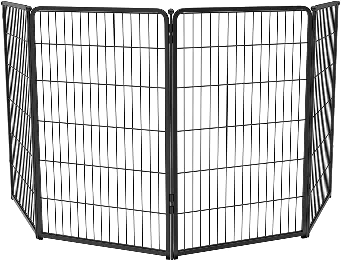 FXW Homeplus Indoor Dog Playpen, 45" H, 4 Panels, for Large Dogs | Stress-free play, Heavy-duty, Semi-open design, Easy setup, Threshold-free gate, Expandable, Patented