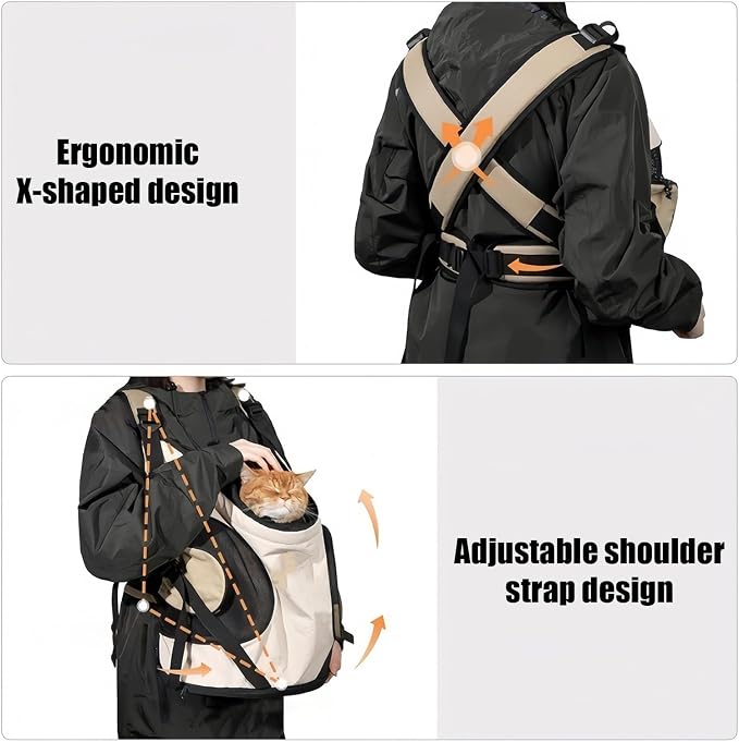 Travel Pet Carriers Bag with Adjustable Strap Breathable Chest Bag for Daily Walking Cats Small Dog Front Carrying Bags