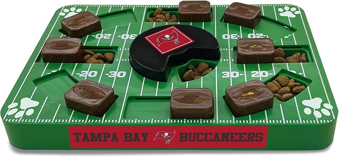 Pets First NFL Tampa Bay Buccaneers Puzzle, Interactive Dog Treat Puzzle Toy