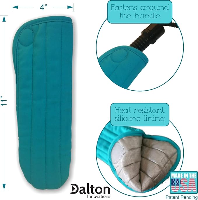 Case/Cover [Heat Resistant] for Curling Irons, Flat Irons or Straighteners, and Styling Irons, Silicone Coated Lining and Quilted Cotton Pouch for Travel, Gym, or Home [Tie Dye Swirl]