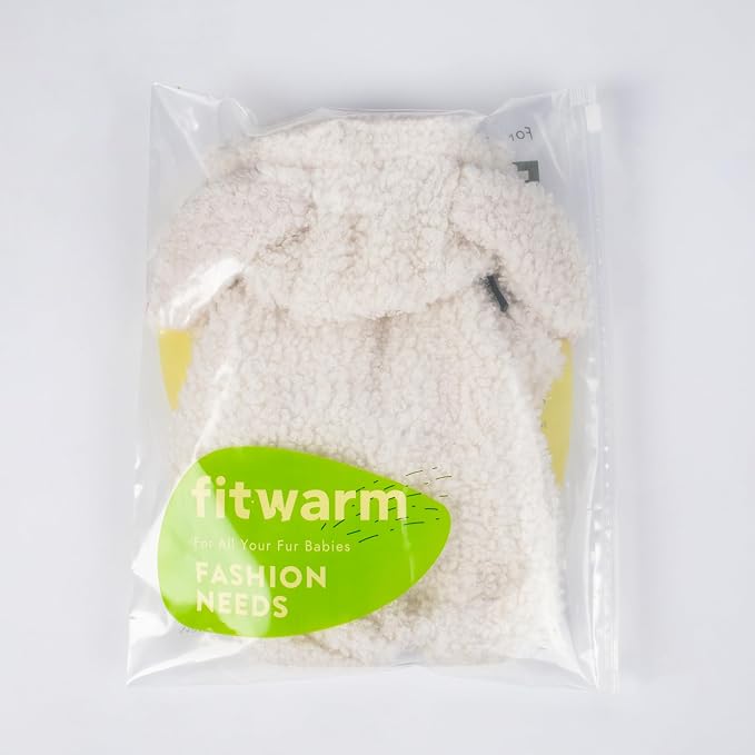 Fitwarm Halloween Sheep Dog Costumes, Funny Clothes for Small Dogs Boy Girl, Pet Apparel, White, Pink, XXL