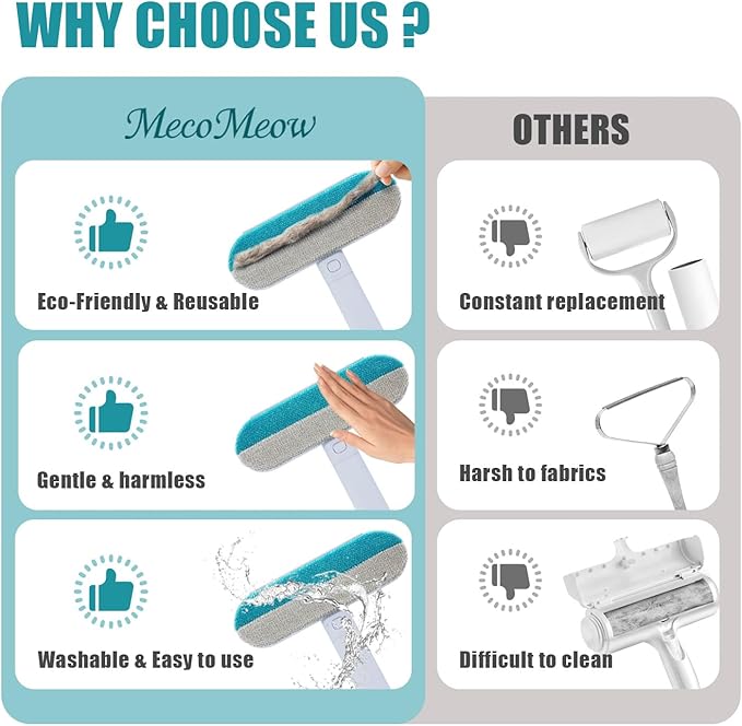 Pet Hair Removal Brush for Couch, Durable, Reusable, Washable Lint Cleaner for Dog and Cat Hair, Gentle on Furniture, Effective on Carpets, Clothing, Bedding-Simple
