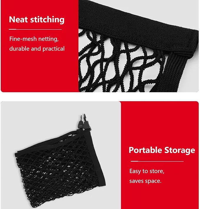 Pet Basket for Bike, Multi Size Elastic Nylon Mesh | Stretchy Woven Nylon, Firm Screw Mount, Anti Escape Pet Protection Barrier(90x40cm/35.4x15.7in)