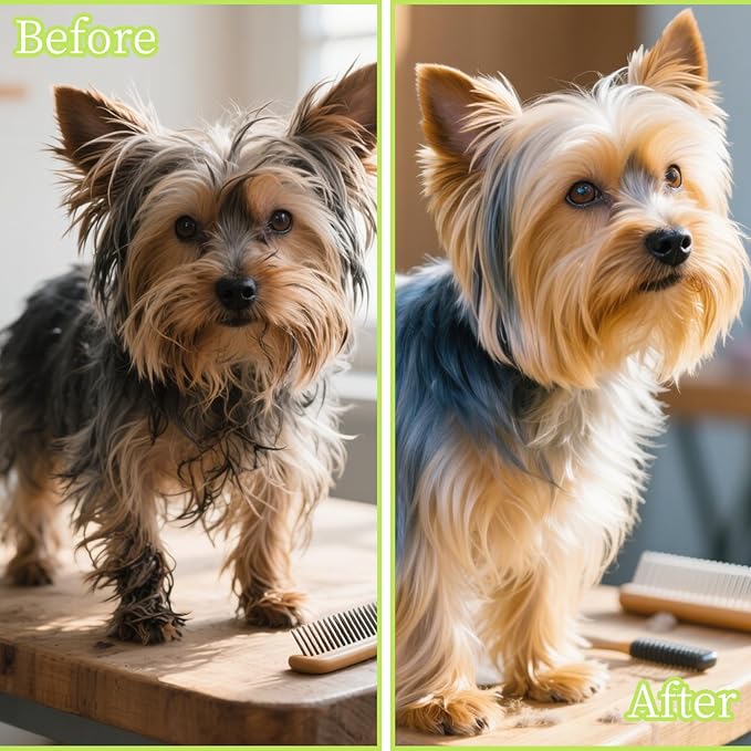 Cloud-Shaped Soft Bristle Small Dog Brush - Hollow Back Design for Easy Grooming - Ideal for Yorkie, Shih Tzu, Maltese Maltipoo Pomeranian- Puppy Essentials , Pet Hair Removal Essentials (Green)