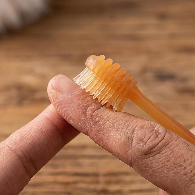 TOYANDONA 1set Soft Silicone Toothbrushes Dual Headed Pet Cleaning Kit for Small Dogs and Puppies Gentle Oral Care Tool for Kittens and Cats