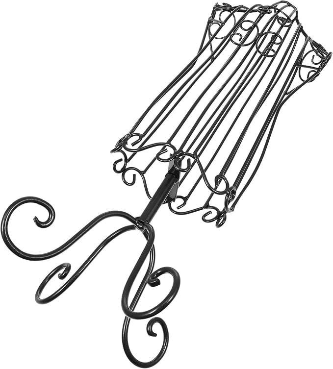 Ipetboom Pet Dress Form Iron Mannequin Rack for Puppy Coat Hanging, Black Metal Clothing Display Stand for Pet Apparel Storage and Organizer