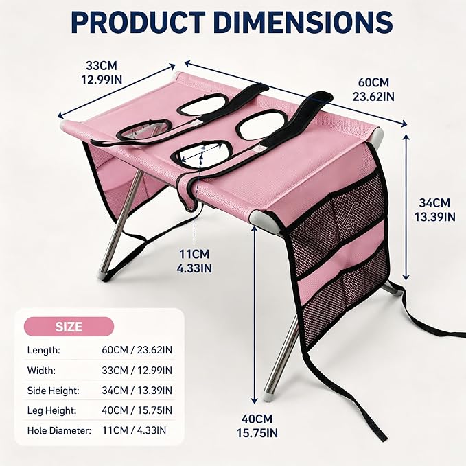 Foldable Pet Bathing Stand Holder Grooming Shower 8-Hole Wash Hammock,Washing Bed for Small Dogs and Cats Washing Picking Ears Nail Clipping,Stainless Steel Grooming Table with Stand，Ordinary-Blue