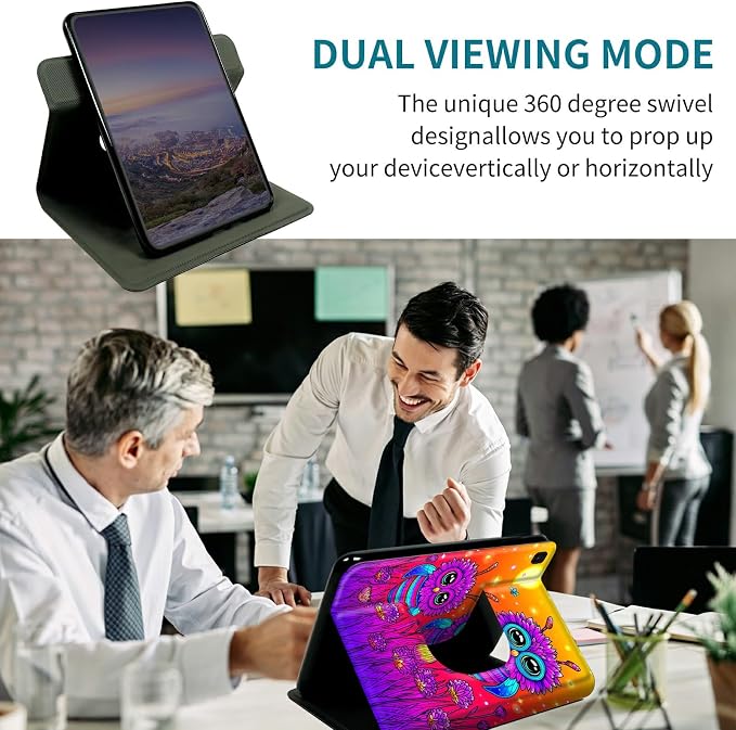 Case for Samsung Galaxy Tab S6 Lite 10.4" 2024/2022/2020, 360 Degree Rotating Stand with Multi-Angle Vertical & Horizontal Viewing Shockproof Protective Shell for Women Men, Honey Sunset