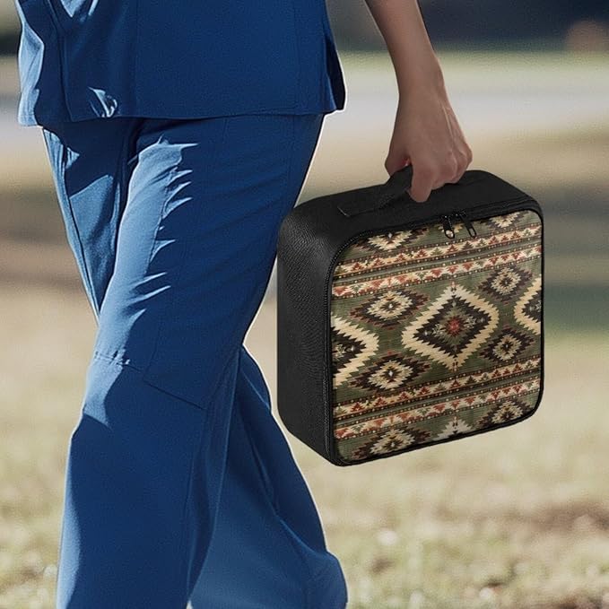 First Aid Kit Bag Pet Paw Cute Dog Print Empty Medic Bag for Pet Friendly Households and Outdoor Adventures Featuring Wear Resistant Material Breathable Tribal