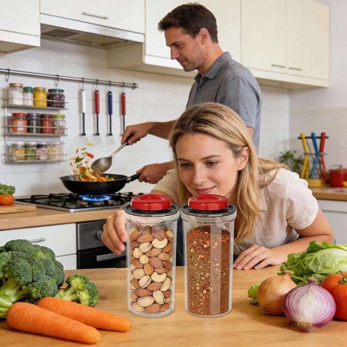 Cereal Containers Storage Stackable Leakproof Large Canister | Airtight Containers for Food Storage for Kitchen Pantry Cabinet Counter Fridge Organization Flour Sugar Rice Snack