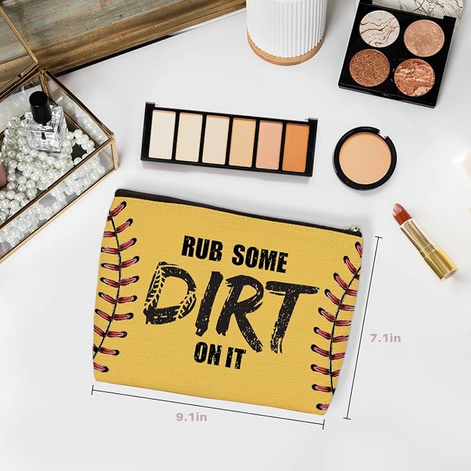 Funny Softball Gifts Baseball Mom Makeup Bag Softball Stuff Cosmetic Bag