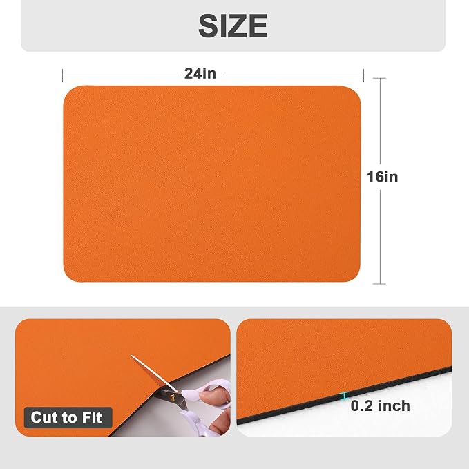 Ecotrim Coffee Mats for Coffee Bar Accessories, Orange 16" x 24"
