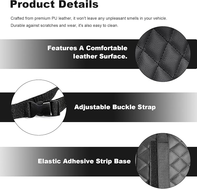 Car Net Pocket Handbag Holder, Large Capacity PU Leather Auto Purse Holder Storage Bag for Front Seats, Driver Storage Netting Pouch Barrier of Backseat Pet, Car Accessories (with Diamond)