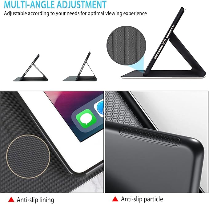 Bxgolkgd Tablet Case for Samsung Galaxy Tab A 10.1 Inch 2019(SM-T510/T515/T517),Shockproof Stand Cover with Heat Dissipation,Auto Wake/Sleep Function,Moon Butterfly