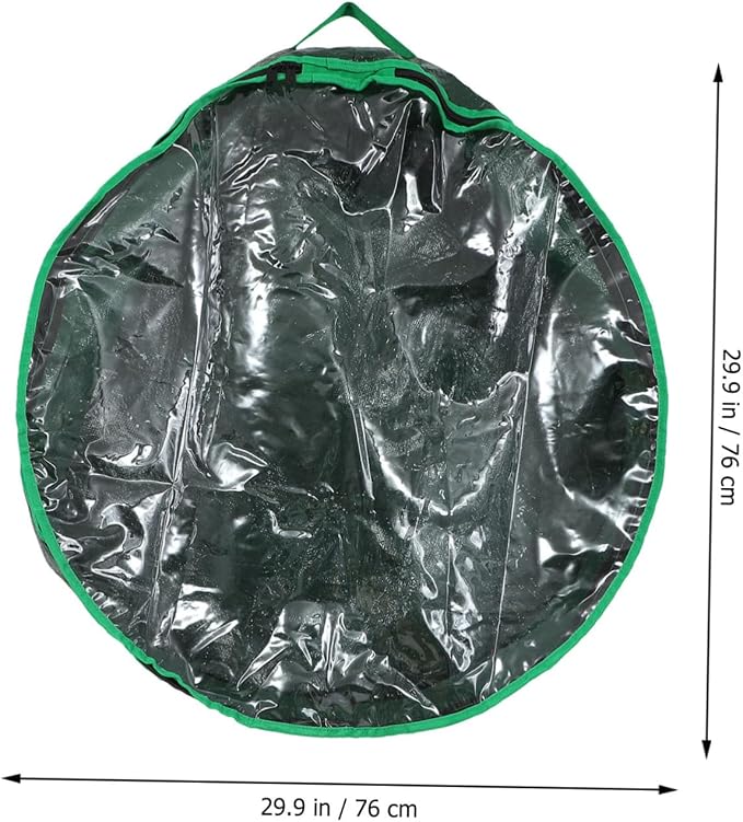 1pc Wreath Storage Container with Clear Window Christmas Wreath Holder for Holiday Decorations Holiday Storage Bag for Party Supplies and Wedding Preparation