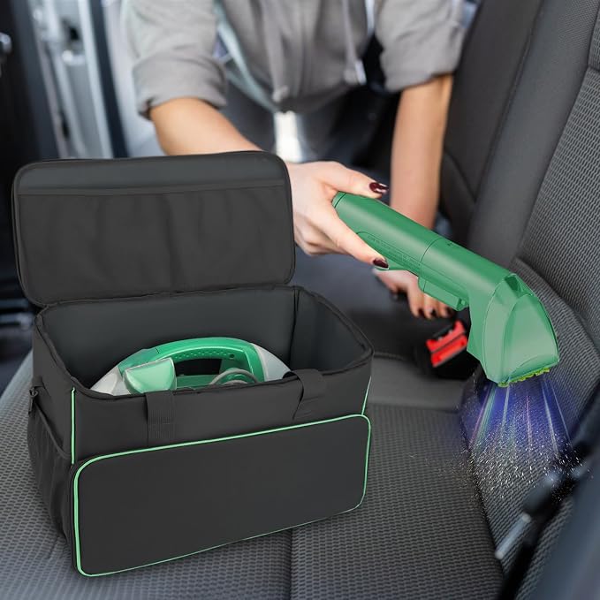 Carry Bag for Bissell Little Green Machine 1400B, Large Capacity, Black | Carrying Case for Bissell Carpet Cleaner, Car Vacuum Attachments Cleaning Tools Organizer, Cleaner Solution Pocke (Bag Only)