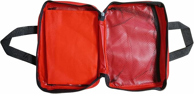 First Aid Bag Empty Emergency Medical Pouch First Responder Storage Compact Survival Medicine Bags for Sport Outdoors Car Office Pet Dog Cat (Red HQ)