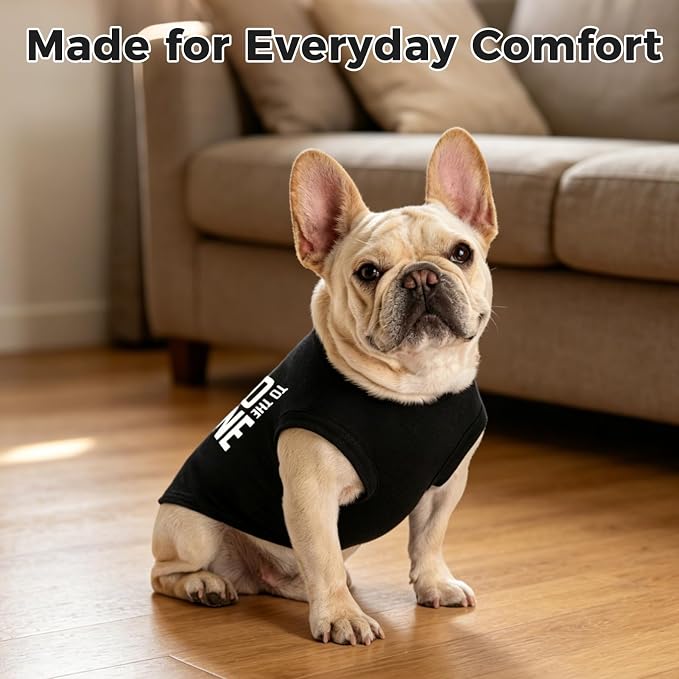 BINGPET Bad to The Bone Dog Shirts,Soft Cotton Puppy Tshirt,Breathable Lightweight Dog Costumes Tank Top Vest,Machine Washable Stretchy Clothes for Small Medium Large Dogs Boy Girl (M)