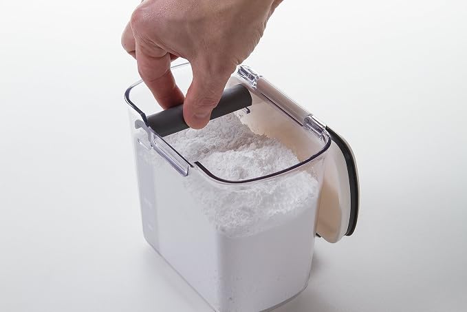 ProKeeper 1 Quart Airtight Powdered Sugar Storage Container – Grey,BPA-Free Plastic,(Pack of 12)