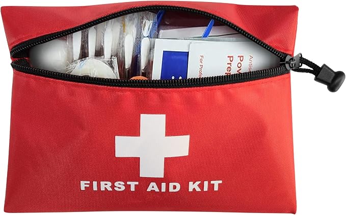 12pcs Mini First Aid Kit Empty Bag with Zipper (Bag Only) | Travel Empty First Aid Pouch for Emergency at Home, Office, Car, Outdoors, Boat, Camping, Hiking