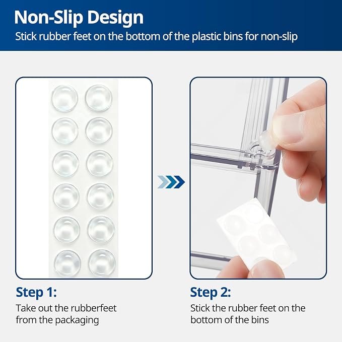 Baby Bottle Organizer Stackable, Acrylic Storage Drawers 5 pack with Non-Slip Pads, Pull-Out Drawers for Baby Bottle, Pump Parts, Pantry, Vanity Countertop (4.4" and 7.6" Tall and 12.1" Wide)