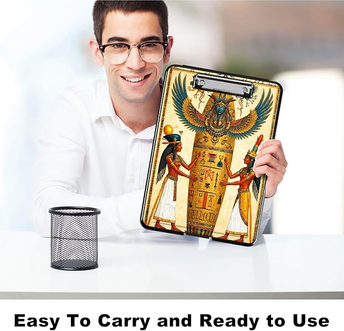 Heavy Duty Storage Clipboard, Slim Nursing Clipboard with Internal Pen Case, Portable File Organizer Case for A4 Letter Size Paper Office Medical Professionals, Man Africa