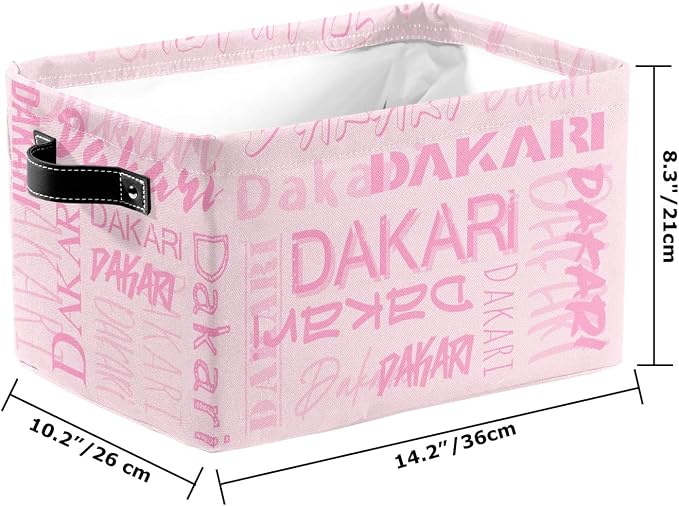 Personalized Storage Bins with Name Custom Kids Storage Basket Cubes Organizer with Handles for Organizing Boys and Girls Toys Shelf Closet Nursery Baskets Boxes, 1 Pack