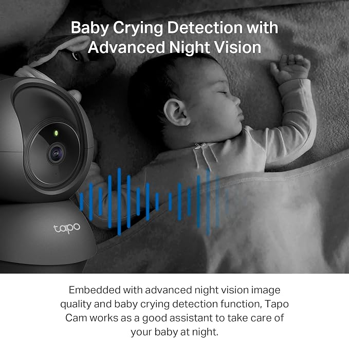 Tapo 2K Pan Tilt Security Camera for Baby Monitor, Dog Camera,C211(2-Pack) | Motion Detection, 2-Way Audio Siren, Night Vision, Cloud &SD Card Storage, Works with Alexa & Google Home, Black