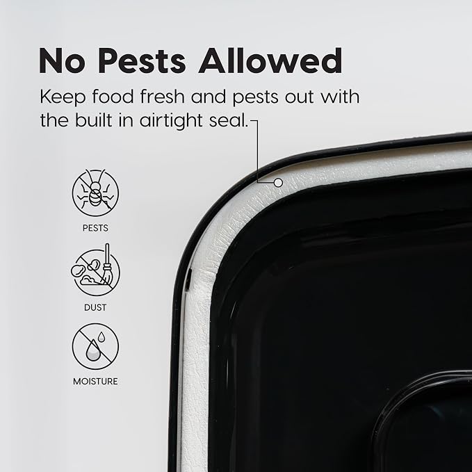 IRIS USA Dog Food Storage Container, Up to 40 lbs, Smoke, Made in USA | Wheels for Mobility, Airtight Seal, BPA-Free, Best for Bird Seed, Cat food, Cat Litter, Chicken Feed, Pellets