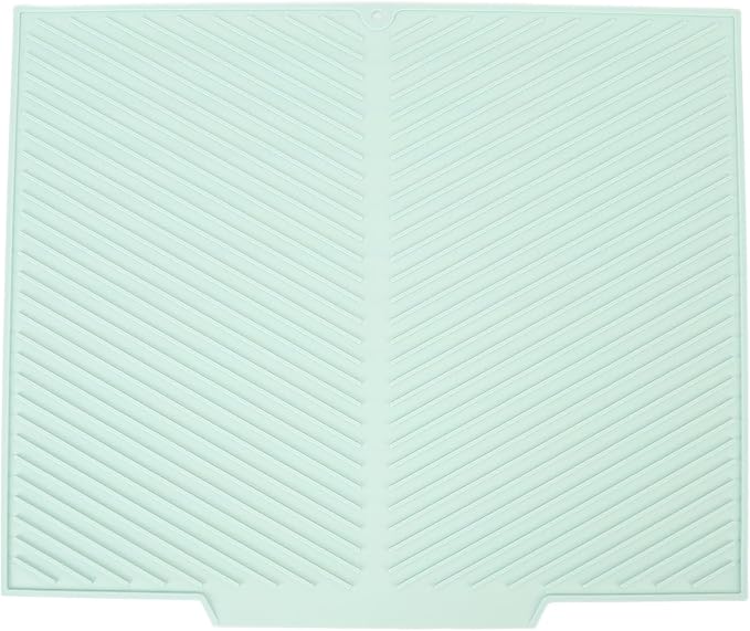 Silicone Dish Drying Mat Heat Insulated Multipurpose Dish Drain Pad Pet Feeding Mat Large Size 40.5x50.5cm for Kitchen Countertop Organizer