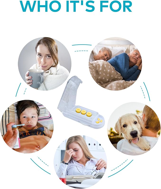 Adjustable Pill Cutter Splitter for Small and Tiny Pills, Larger Pills, Pill Splitter with Centering Device Accurately Cuts Multiple Pills a time,Tablet Cutter with Hidden Sharp Blade