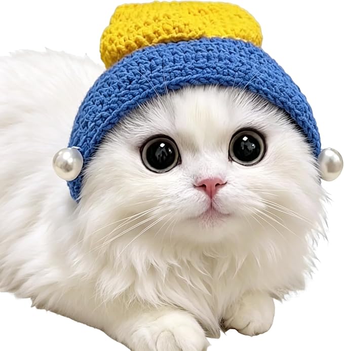 Cute Cat Hat Costume Suitable for 5 to16 lbs - Kitten hat Head Circumference 11" or Less cat Hats for Cats only pet Photography Outfits