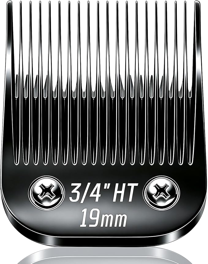 Dog Grooming Replacement Blades Compatible with Andis Dog Clippers,Most OsterA5, Wahl KM Series Pet Clippers for Animal Dog,Cat,Horse (Black-3/4 HT)
