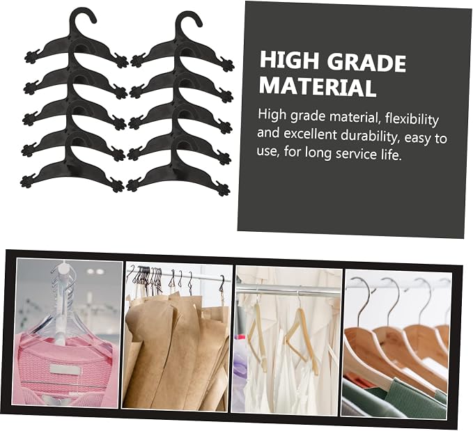 Healifty 10pcs Dog Clothes Hangers Puppy Claw Shape Pet Garment Hangers Lightweight for Indoor Outdoor Use Portable Pet Accessories Organizer