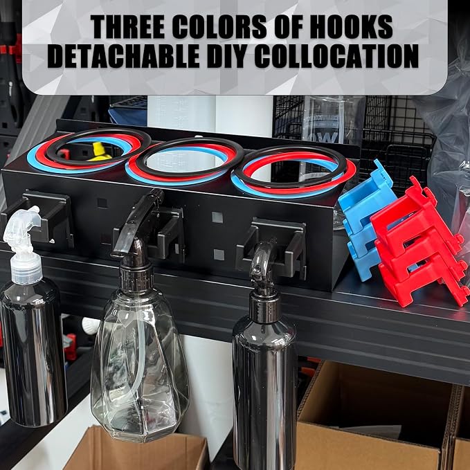 Spray Bottle Holder Rack Spray Can Organizer Storage Wall Mount 13“